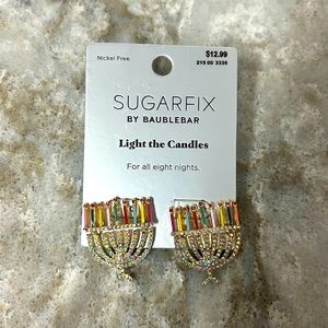 Menorah Hanukkah Earrings Sugarfix by Baublebar